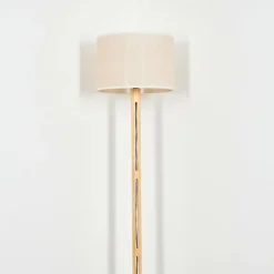 Lampes En Tissu-hofstein Bassagoda Lampadaire Écru, Noir, 1 lumière