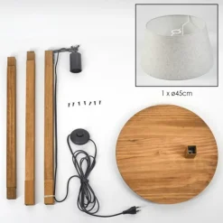 Lampes En Tissu-hofstein Bassagoda Lampadaire Écru, 1 lumière