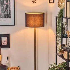 Lampes En Tissu-hofstein Bassagoda Lampadaire Écru, Noir, 1 lumière