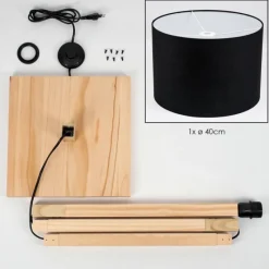 Lampes En Tissu-hofstein Bassagoda Lampadaire Écru, 1 lumière