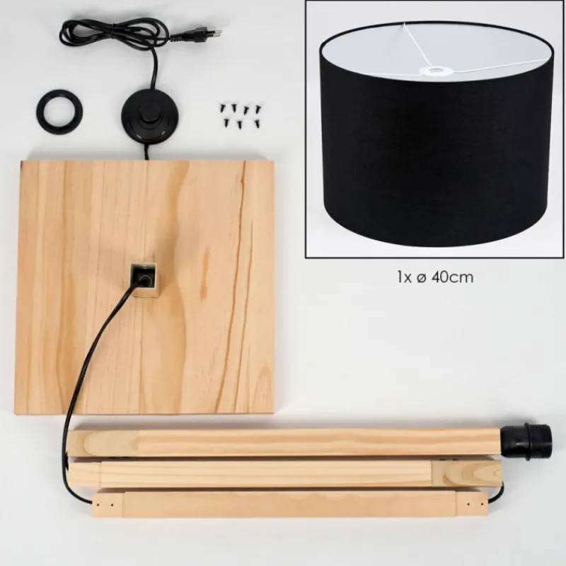 Lampes En Tissu-hofstein Bassagoda Lampadaire Écru, 1 lumière