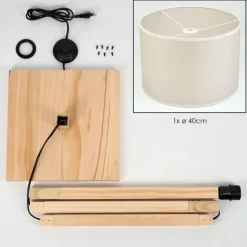 Lampes En Tissu-hofstein Bassagoda Lampadaire Écru, 1 lumière