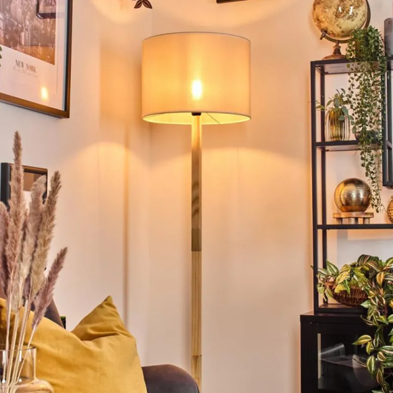 Lampes En Tissu-hofstein Bassagoda Lampadaire Écru, 1 lumière