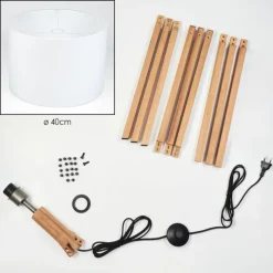 Lampes En Tissu-hofstein Bassagoda Lampadaire Écru, 1 lumière