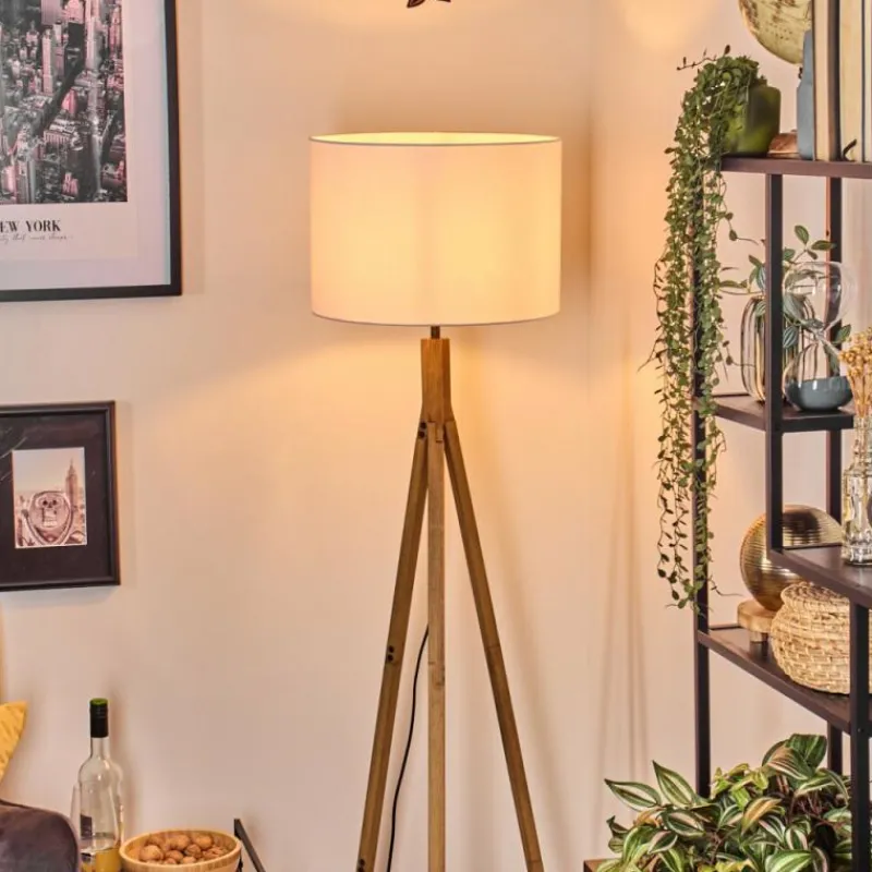 Lampes En Tissu-hofstein Bassagoda Lampadaire Écru, 1 lumière