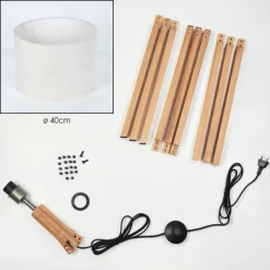 Lampes En Tissu-hofstein Bassagoda Lampadaire Écru, 1 lumière