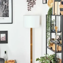 Lampes En Tissu-hofstein Bassagoda Lampadaire Écru, Noir, 1 lumière