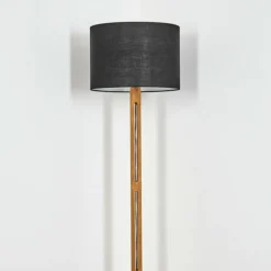 Lampes En Tissu-hofstein Bassagoda Lampadaire Écru, Noir, 1 lumière