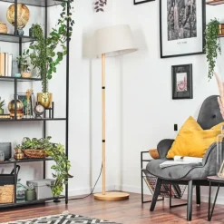 Lampes En Tissu-hofstein Bassagoda Lampadaire Écru, 1 lumière