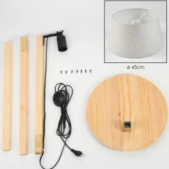 Lampes En Tissu-hofstein Bassagoda Lampadaire Écru, 1 lumière