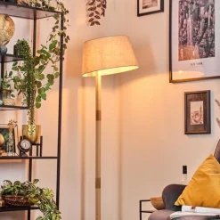 Lampes En Tissu-hofstein Bassagoda Lampadaire Écru, 1 lumière