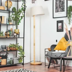 Lampes En Tissu-hofstein Bassagoda Lampadaire Écru, 1 lumière