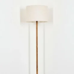 Lampes En Tissu-hofstein Bassagoda Lampadaire Écru, Noir, 1 lumière