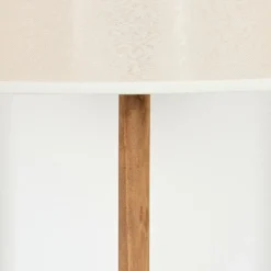 Lampes En Tissu-hofstein Bassagoda Lampadaire Écru, Noir, 1 lumière