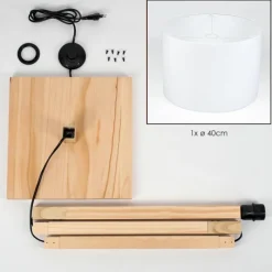 Lampes En Tissu-hofstein Bassagoda Lampadaire Écru, 1 lumière