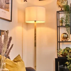 Lampes En Tissu-hofstein Bassagoda Lampadaire Écru, 1 lumière