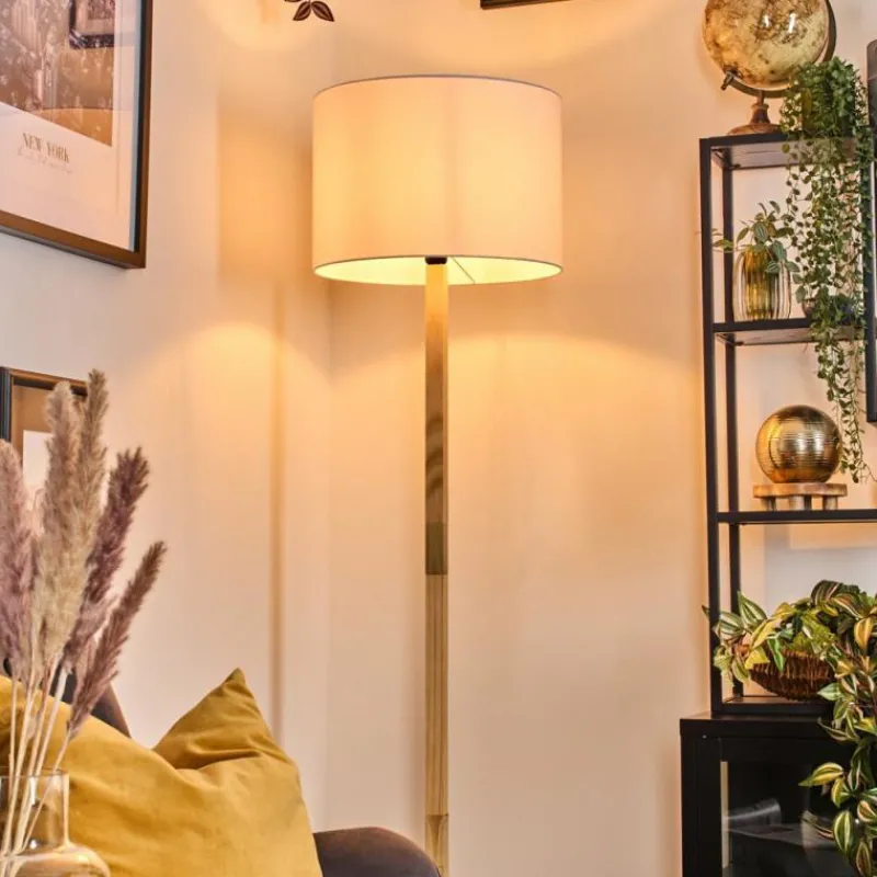 Lampes En Tissu-hofstein Bassagoda Lampadaire Écru, 1 lumière