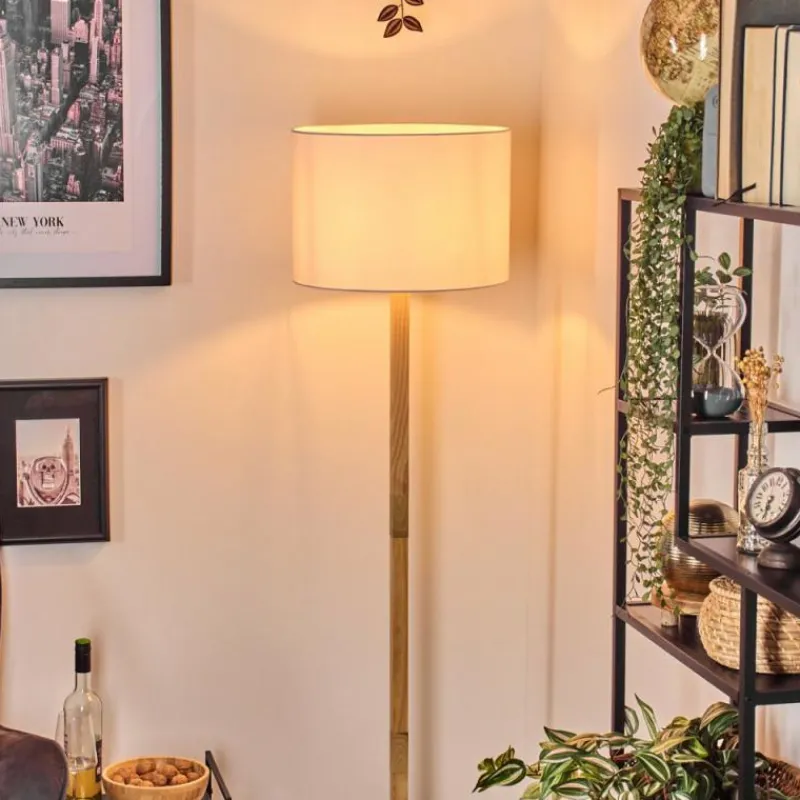 Lampes En Tissu-hofstein Bassagoda Lampadaire Écru, 1 lumière