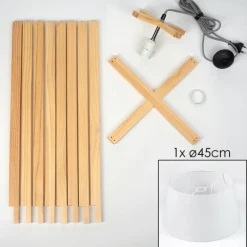 Lampes En Tissu-hofstein Bassagoda Lampadaire Écru, 1 lumière