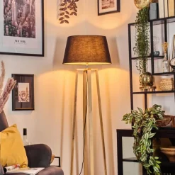 Lampes En Tissu-hofstein Bassagoda Lampadaire Écru, 1 lumière