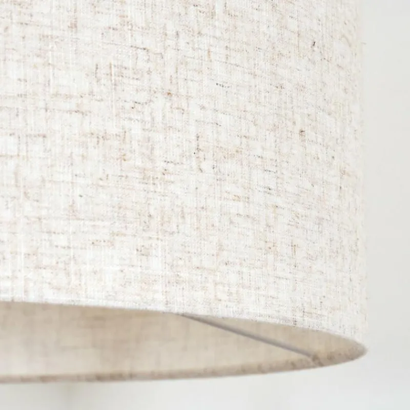 Lampes En Tissu-hofstein Bassagoda Lampadaire Écru, Noir, 1 lumière