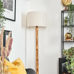 Lampes En Tissu-hofstein Bassagoda Lampadaire Écru, Noir, 1 lumière