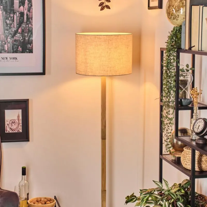 Lampes En Tissu-hofstein Bassagoda Lampadaire Écru, 1 lumière