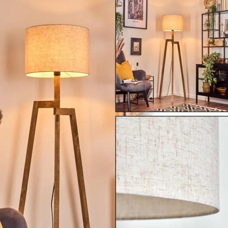 Lampes En Tissu-hofstein Bassagoda Lampadaire, Liseuse Écru, 1 lumière