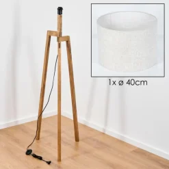 Lampes En Tissu-hofstein Bassagoda Lampadaire, Liseuse Écru, 1 lumière