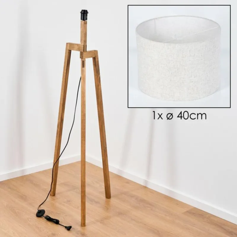 Lampes En Tissu-hofstein Bassagoda Lampadaire, Liseuse Écru, 1 lumière