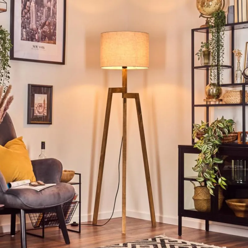 Lampes En Tissu-hofstein Bassagoda Lampadaire, Liseuse Écru, 1 lumière