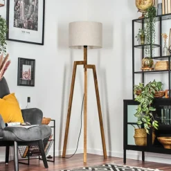 Lampes En Tissu-hofstein Bassagoda Lampadaire, Liseuse Écru, 1 lumière