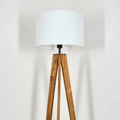 Lampes En Tissu-hofstein Bassagoda Lampadaire, Liseuse Écru, Noir, 1 lumière