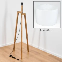 Lampes En Tissu-hofstein Bassagoda Lampadaire, Liseuse Écru, 1 lumière