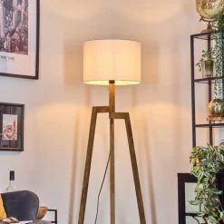 Lampes En Tissu-hofstein Bassagoda Lampadaire, Liseuse Écru, 1 lumière