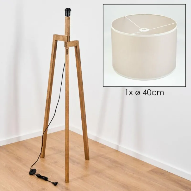 Lampes En Tissu-hofstein Bassagoda Lampadaire, Liseuse Écru, 1 lumière