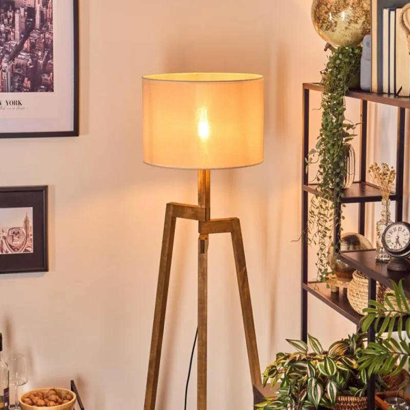 Lampes En Tissu-hofstein Bassagoda Lampadaire, Liseuse Écru, 1 lumière