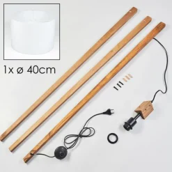 Lampes En Tissu-hofstein Bassagoda Lampadaire, Liseuse Écru, 1 lumière