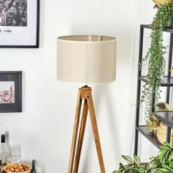 Lampes En Tissu-hofstein Bassagoda Lampadaire, Liseuse Écru, Noir, 1 lumière