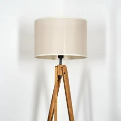 Lampes En Tissu-hofstein Bassagoda Lampadaire, Liseuse Écru, Noir, 1 lumière