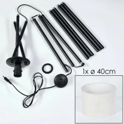 Lampes En Tissu-hofstein Bassagoda Lampadaire, Liseuse Noir, 1 lumière