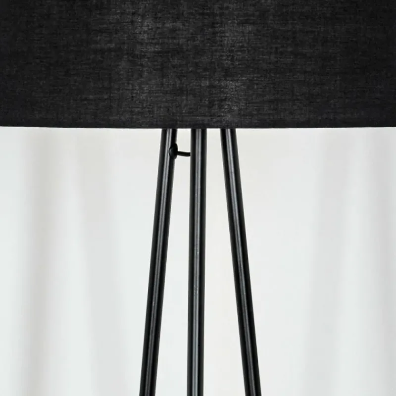 Lampes En Tissu-hofstein Bassagoda Lampadaire, Liseuse Noir, 1 lumière