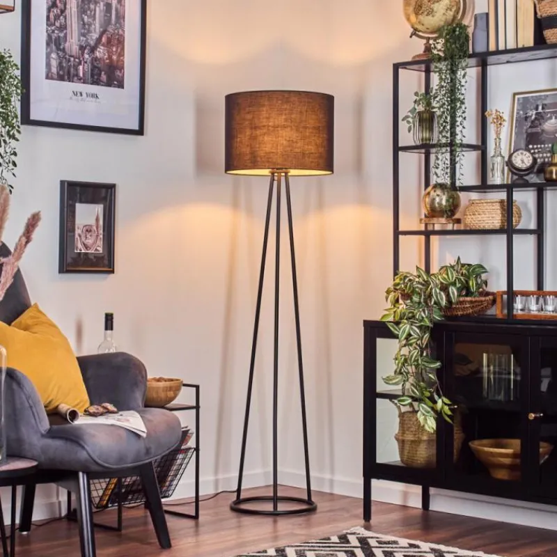 Lampes En Tissu-hofstein Bassagoda Lampadaire, Liseuse Noir, 1 lumière