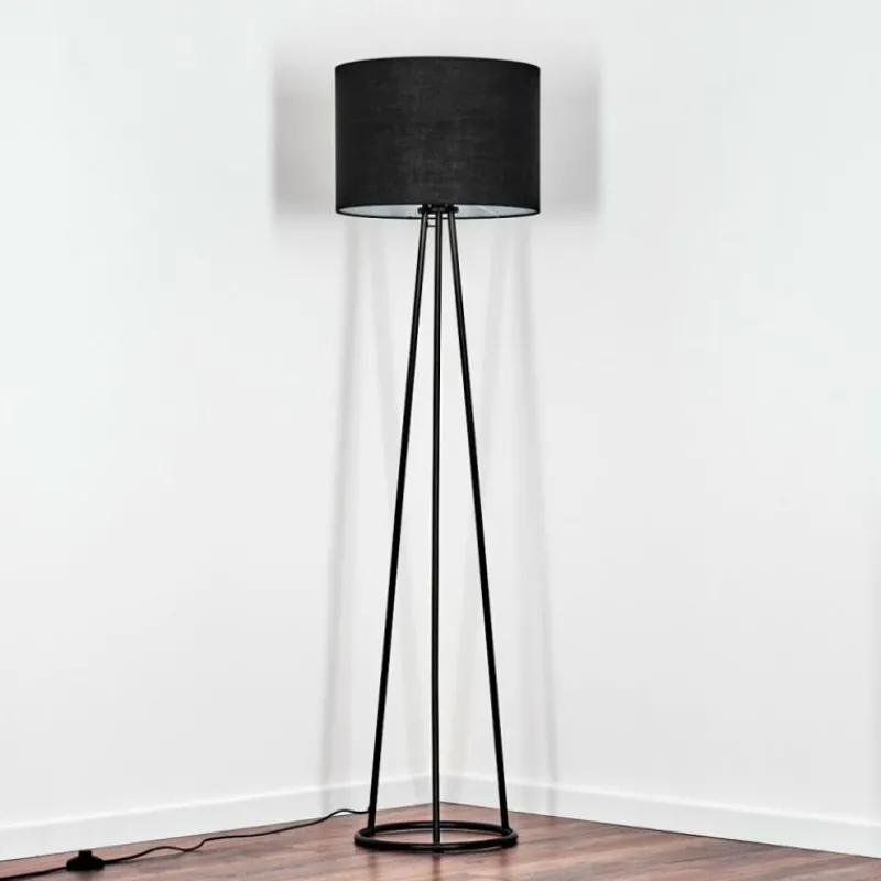 Lampes En Tissu-hofstein Bassagoda Lampadaire, Liseuse Noir, 1 lumière