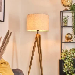 Lampes En Tissu-hofstein Bassagoda Lampadaire, Liseuse Écru, Noir, 1 lumière