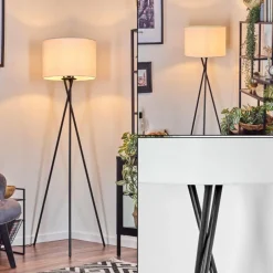 Lampes En Tissu-hofstein Bassagoda Lampadaire Noir, 1 lumière