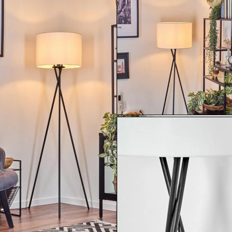 Lampes En Tissu-hofstein Bassagoda Lampadaire Noir, 1 lumière