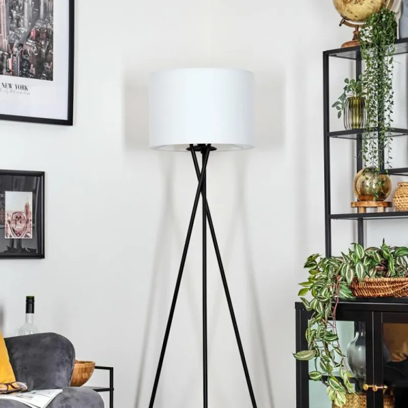 Lampes En Tissu-hofstein Bassagoda Lampadaire Noir, 1 lumière