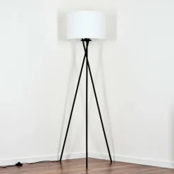 Lampes En Tissu-hofstein Bassagoda Lampadaire Noir, 1 lumière