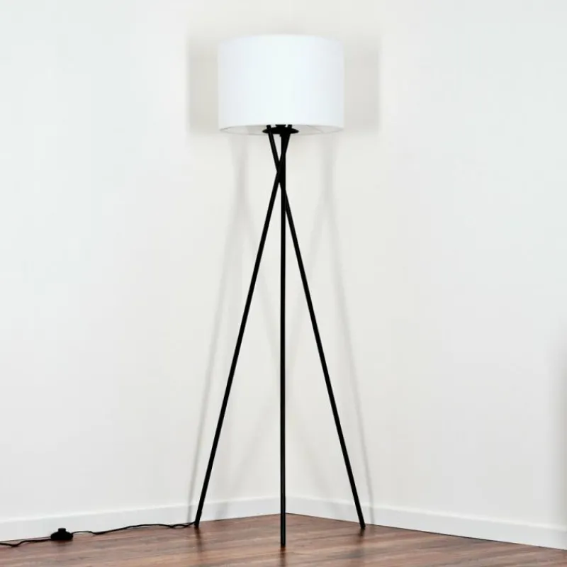 Lampes En Tissu-hofstein Bassagoda Lampadaire Noir, 1 lumière